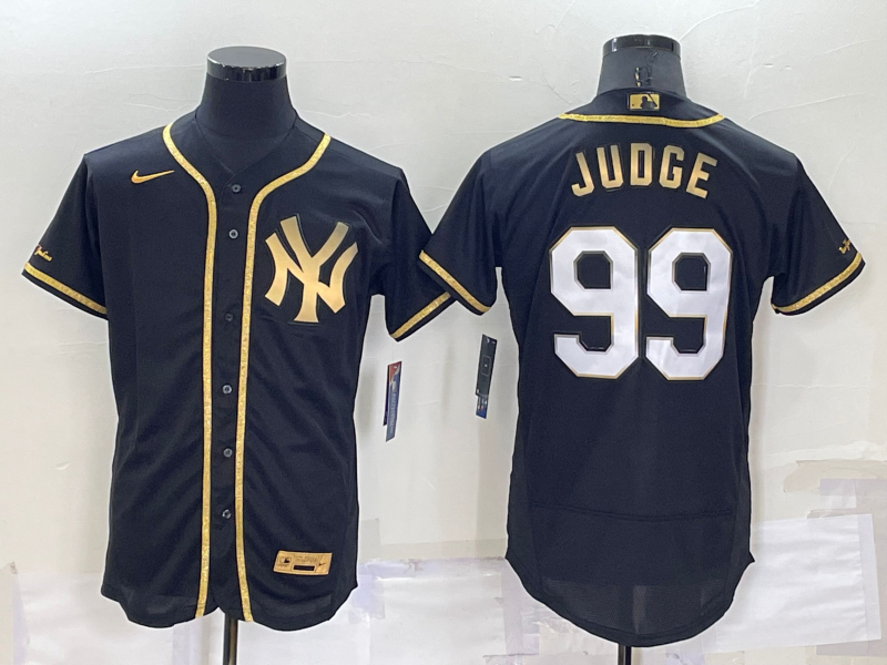 Men's New York Yankees Aaron Judge #99 Black Stitched Jersey